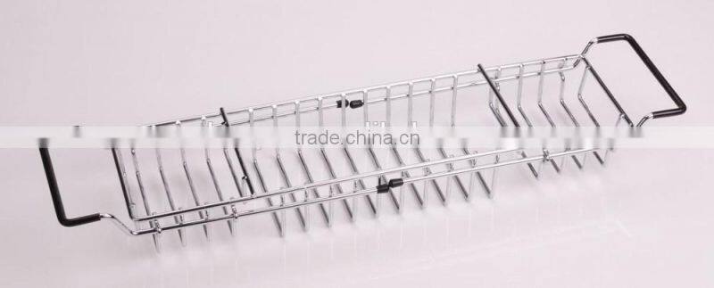Jiangmen Bathroom Accessory Metal Wire Bathtub Extend Caddy