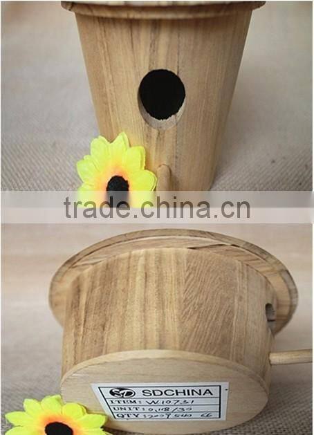 Bird nest basket bird nest wooden bird nest with round wooden window