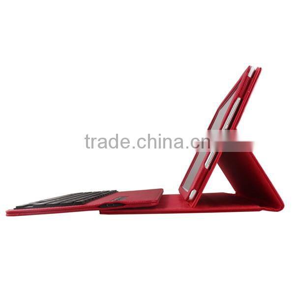 Bluetooth keyboard flip PU leather back cover for iPad 6