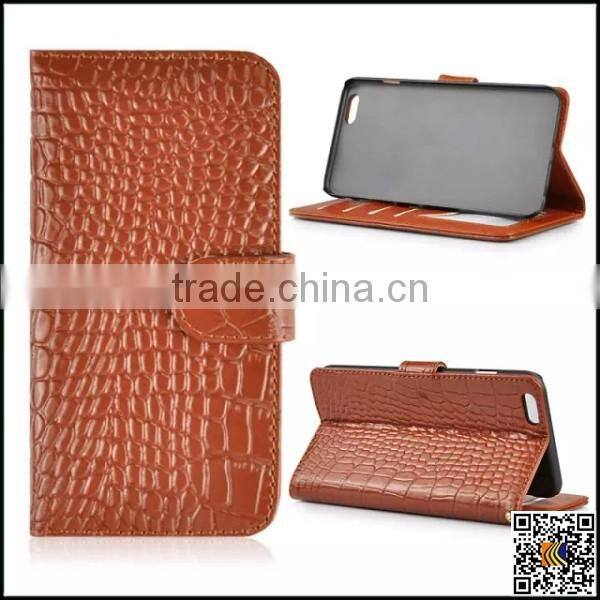 For iPhone 6 Leather Wallet Case, crocodile pattern Case for iPhone 6 Plus