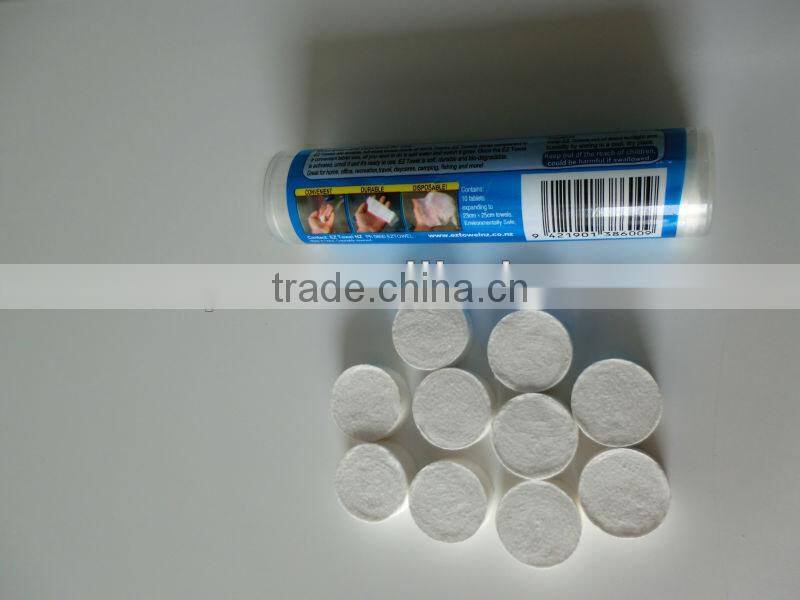 2017 Plastic TubeMagic Wet Compressed Facial Coin Tissue