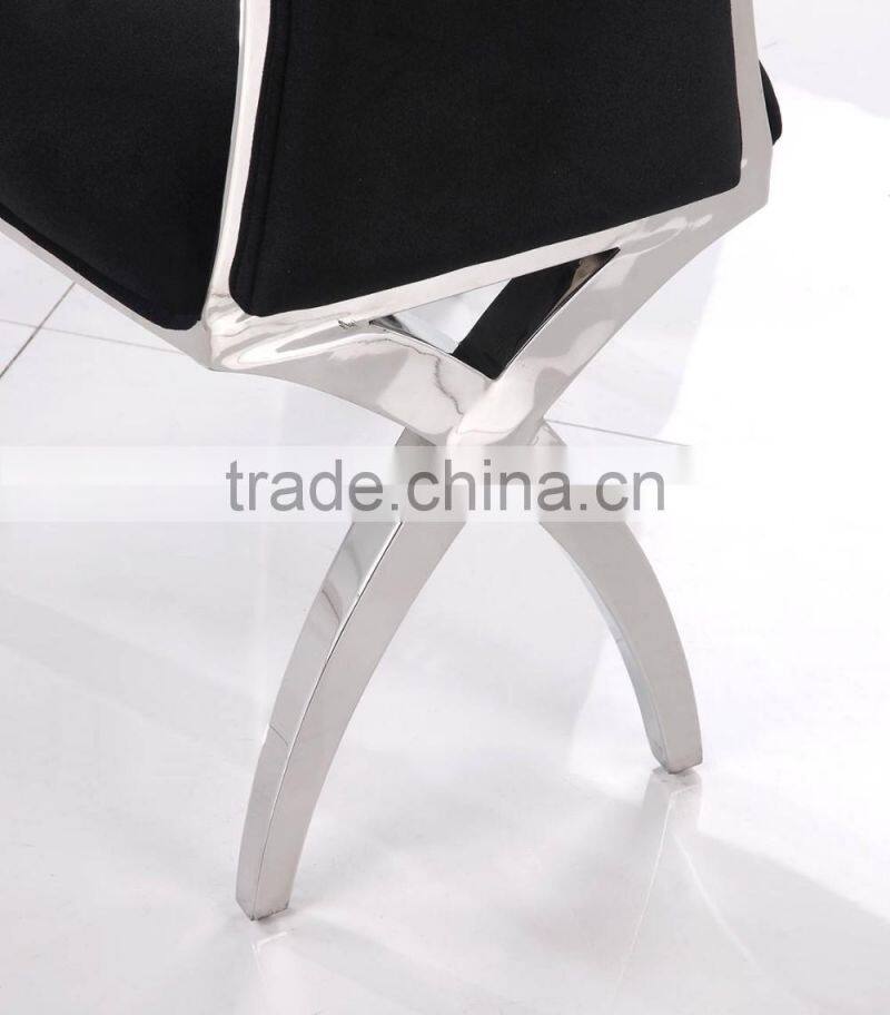 Special model customize dining chair stainless steel leg