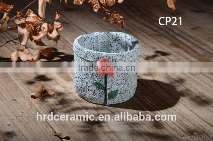 Cement garden outdoor flower pot and planter ornaments