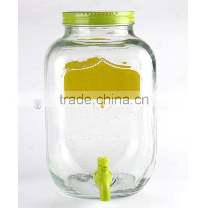 5L colorful blackboard skull glass dispenser