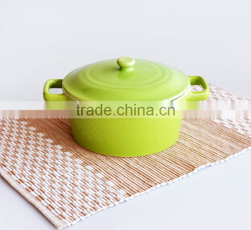 2017 fashionable stoneware promotional 2pcs cheap bakeware dish set