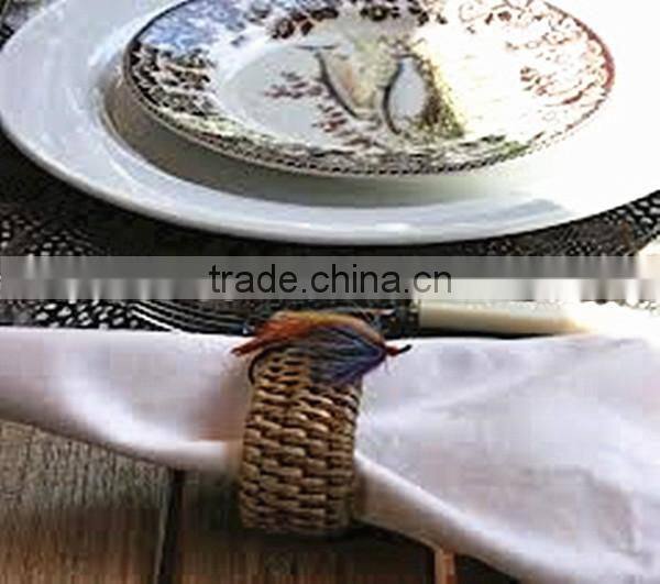 RH-YF21 wholesale weaved bracelet decorating towel ring rattan napkin ring