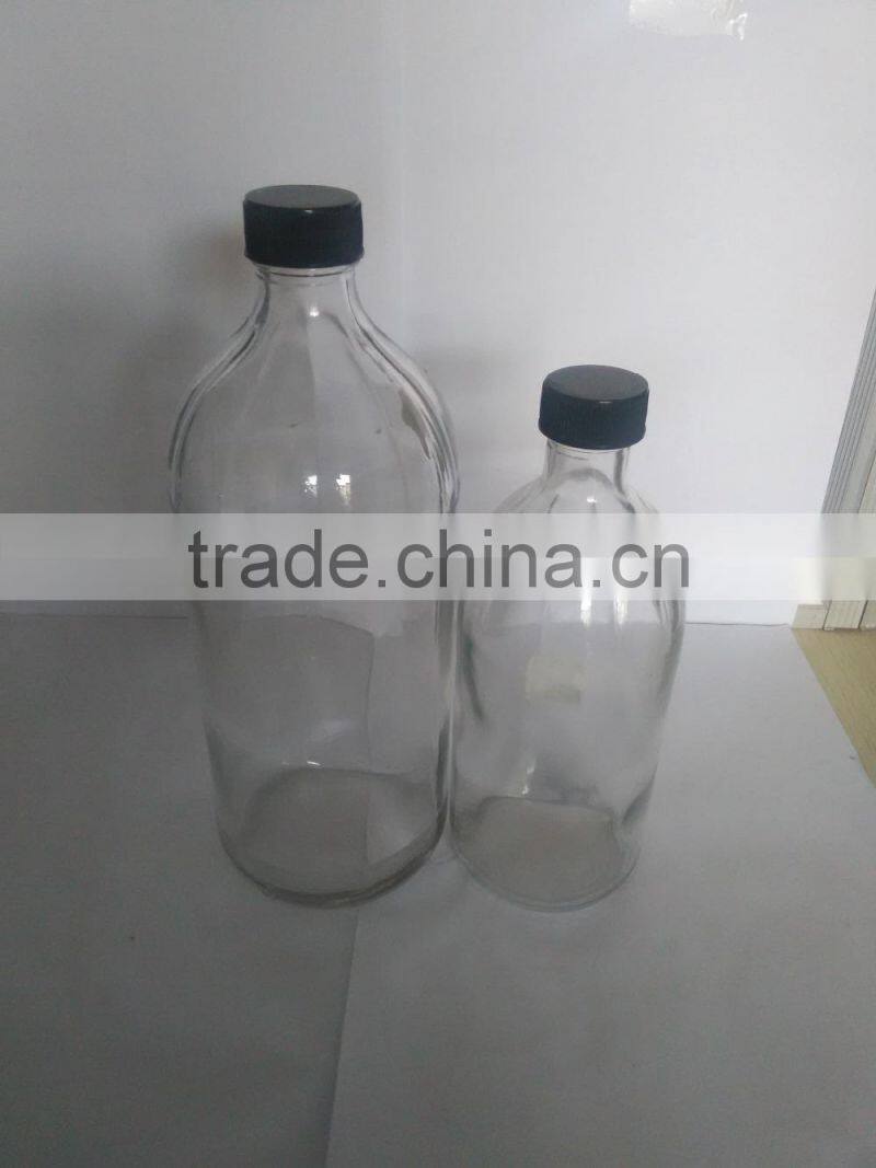 Shandong Zibo 450ml small glass bottle and 900ml big glass bollte