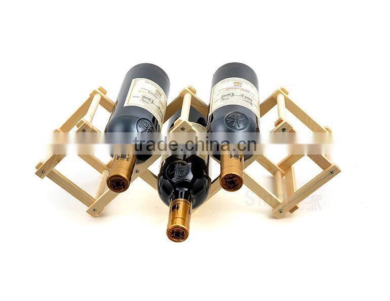 Hot sale natural-coloured make wood wine rack for sale