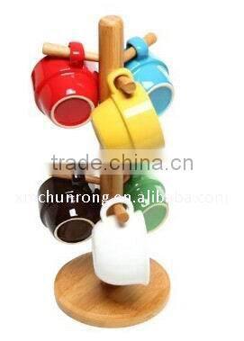 Bamboo/WOOD Mug Tree/cup holder/rack