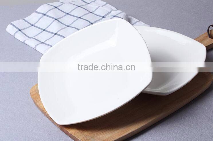Customized white ceramic dessert plates