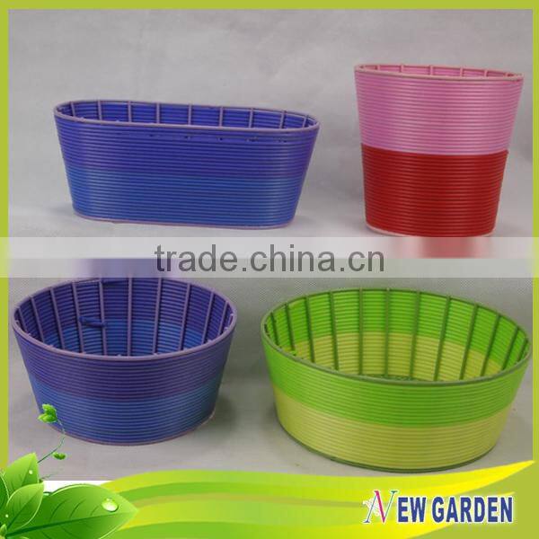 Newgarden smooth surface flower pot imitation rattan basket