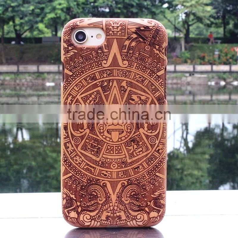 Classical Chinese walnut/bamboo/rosewood/cherry/maya cartoon cell phone case for Iphone