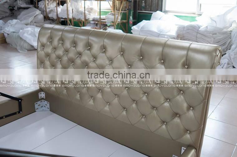 Upholstered king size bed made in china B85