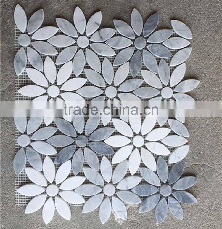 MM-CV294 Hot sale floor natural stone flower pattern marble mosaics tile
