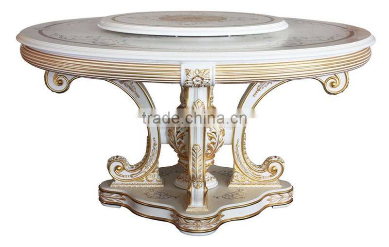 Royal Exquisite European Louis Designed Banquet Long Dining Table with Beautiful Dining Chair BF12-04204a