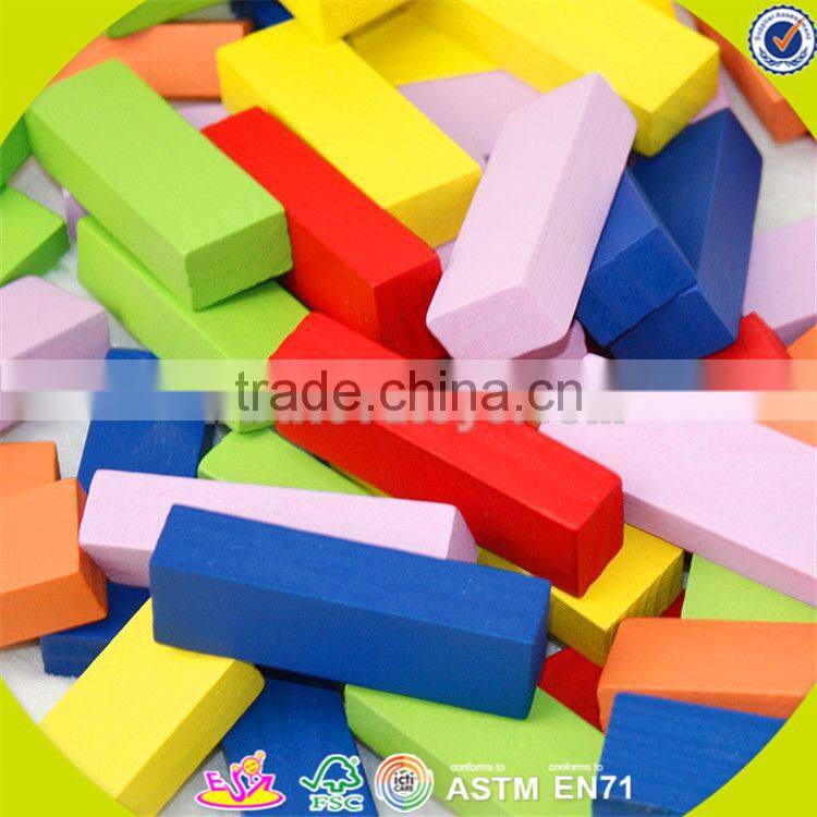 wholesale brain training wooden stacking bricks toy funny kids wooden stacking bricks toy colorful stacking bricks toy W13D082