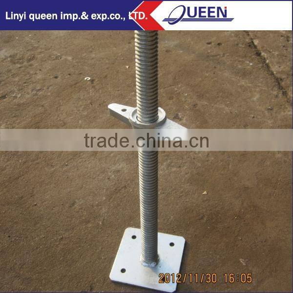Adjustable Scaffolding Base Jack for Construction System With Seamless Tube