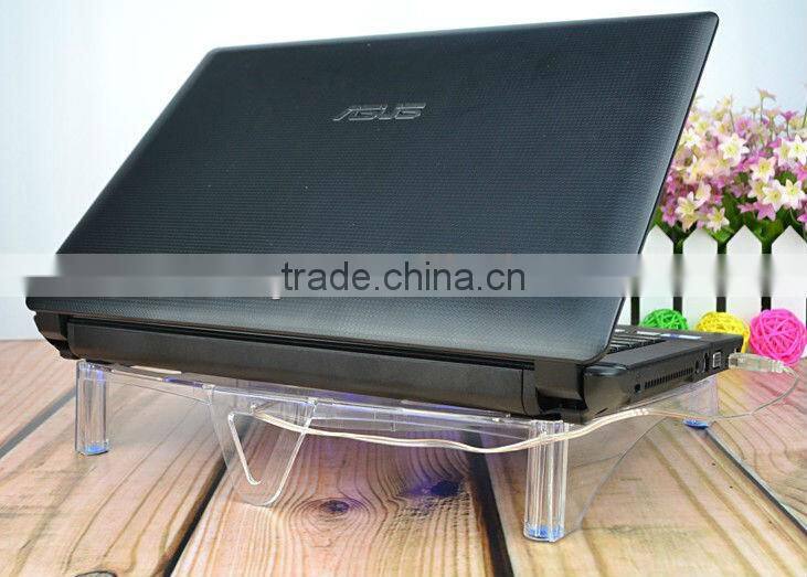 Notebook cooling pad 3 fans with led lights