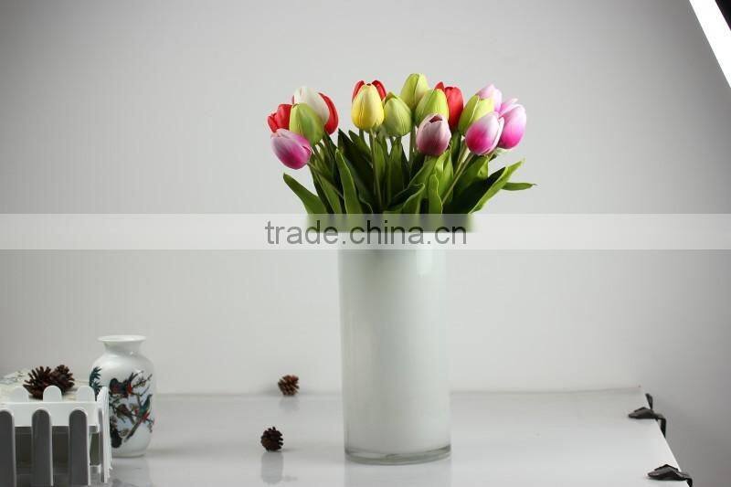 30pcs/lot Tulip Artificial Flower PU artificial bouquet Real touch flowers For Home decoration Wedding Decorative Flowers