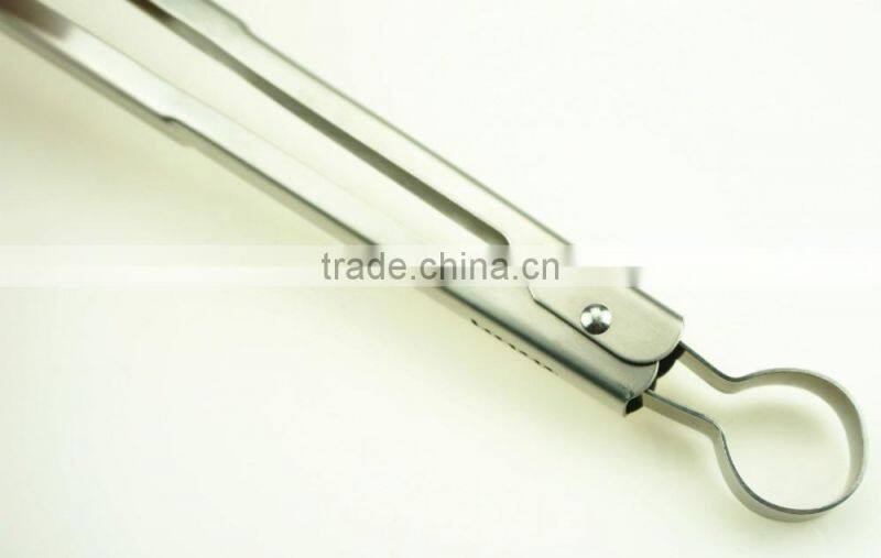 39001 14 Inch High Quality Stainless Steel Kitchen Tongs BBQ Grill Food salad Tongs