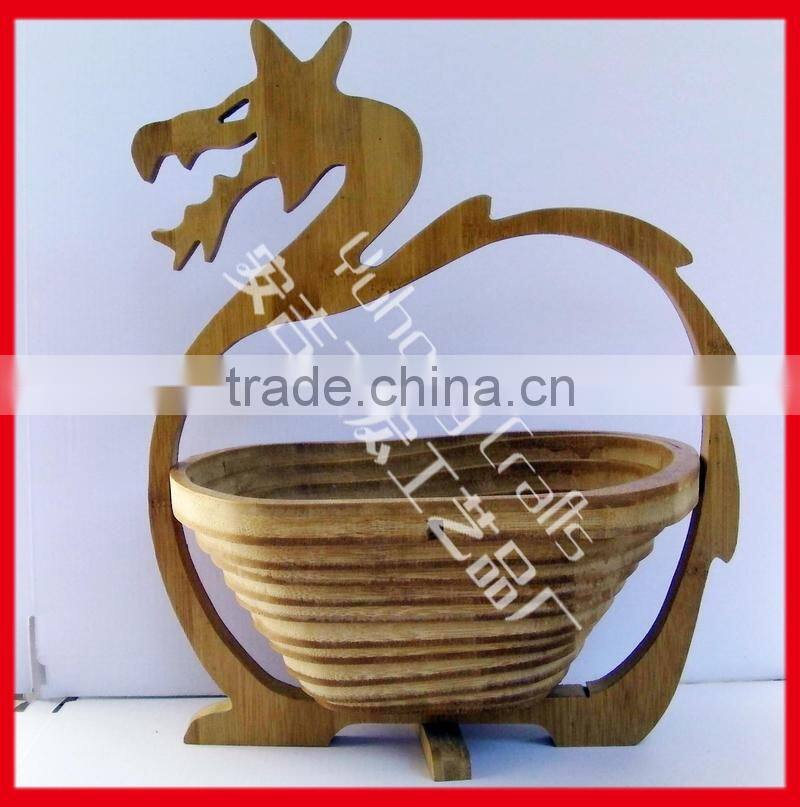 Export only factory sale Eco-bamboo folding basket