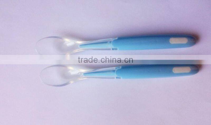 Food grade High quality Baby plastic Grinding Spoon Silicone Baby Spoon , silicone kitchen spoon