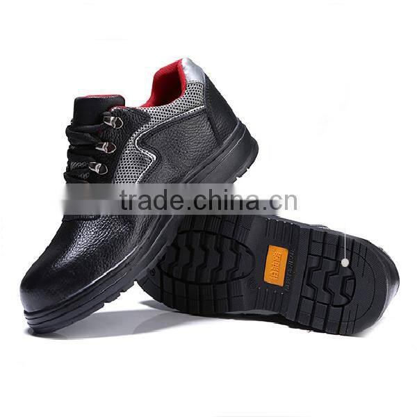 Labor Protective Rubber Sole Man leather safety shoe