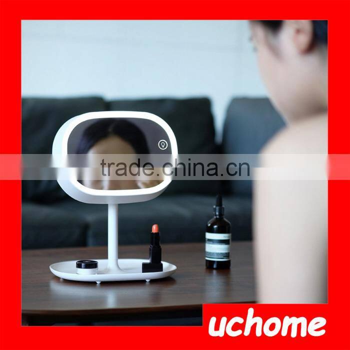 UCHOME Multi-function Mirror Table Lamp Rechargeable Battery Make-up Mirror Lamp