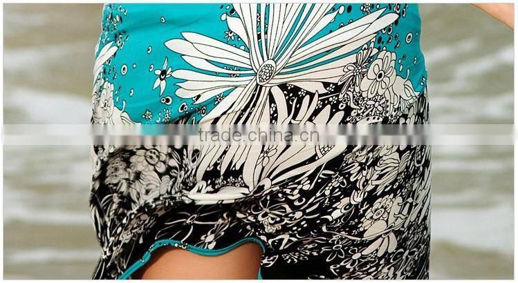 Solid color front wrap bikini cover ups hot sale sexy ladies backless beach dress