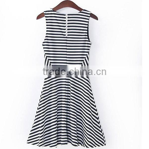 HD-D143 hot design elegant fashion stripped women dress/casual ladies dress