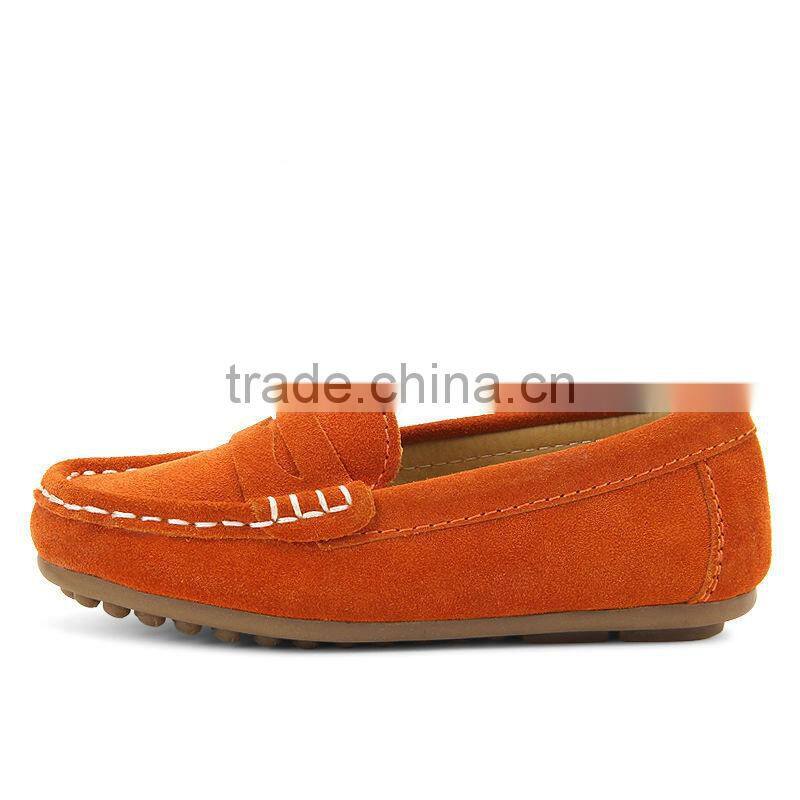 fashion boys casual shoes moccasin-gommino, slip-on genuine leather casual kid shoe loafers stylish made in china factory