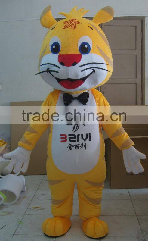 Red Nose Tiger Mascot Costume Cartoon Character Mascot Costume