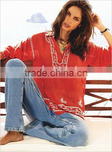 100% cotton tunic women