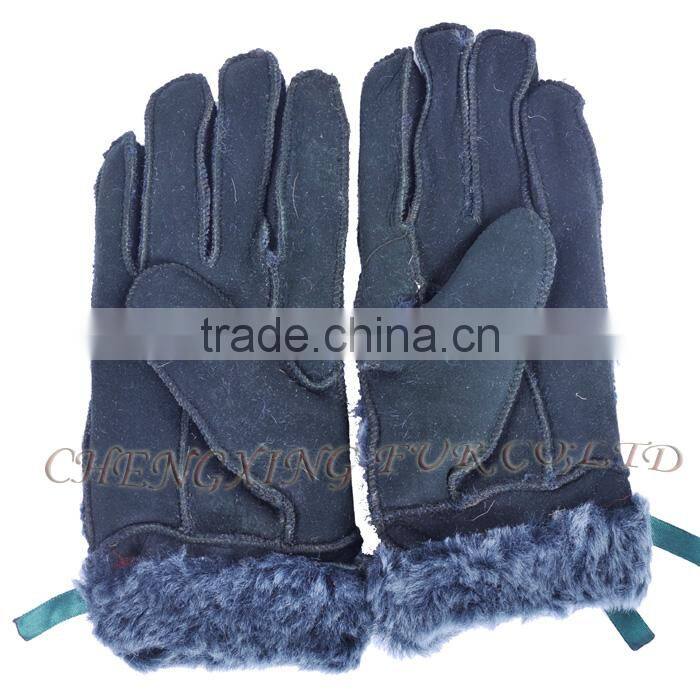 CX-A-59F Fashion Winter Warm Genuine Double Face Sheep Leather Women Glove