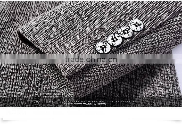 Wholesale Suit Custom Design 1 Button Patch Pocket Men Business Suit Jacket Blazer