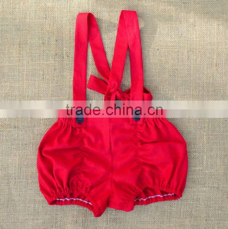 Boutique blue suspender shorts button design baby boys wearing panties