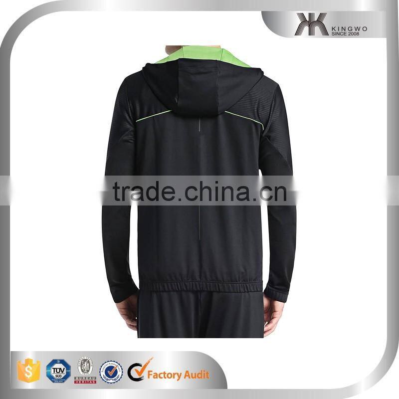 Custom lightweight running jacket men fleece lined polyster sport jacket