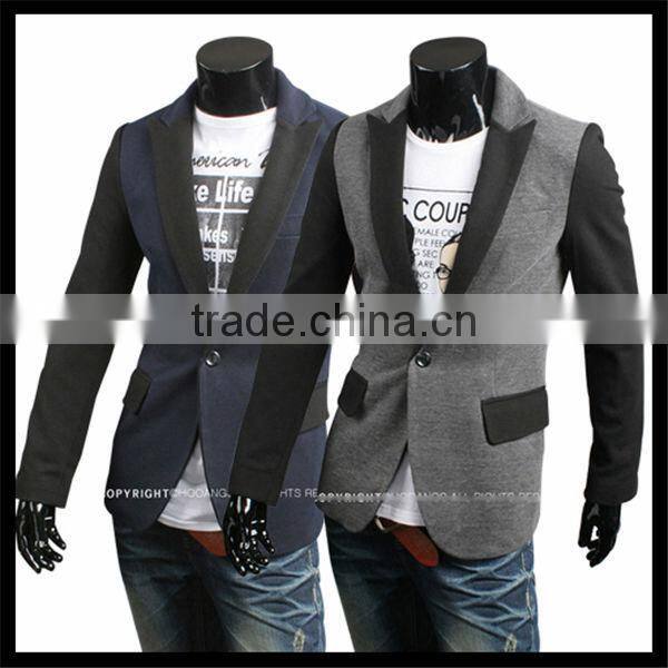 fashion korea style spring casual one button slim tuxedo blazer