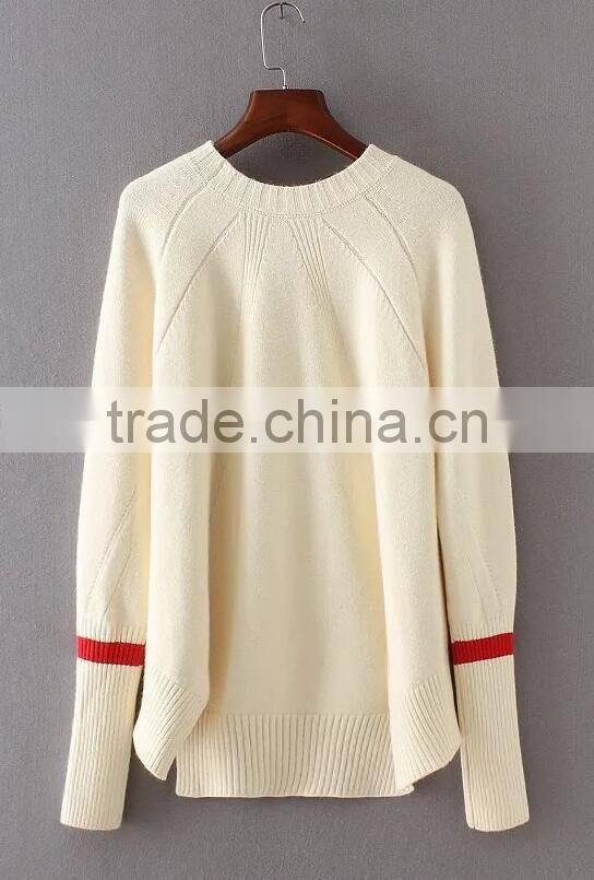 EY0879S New Fashion 2016 Women Irregular Knit Pullover Sweaters