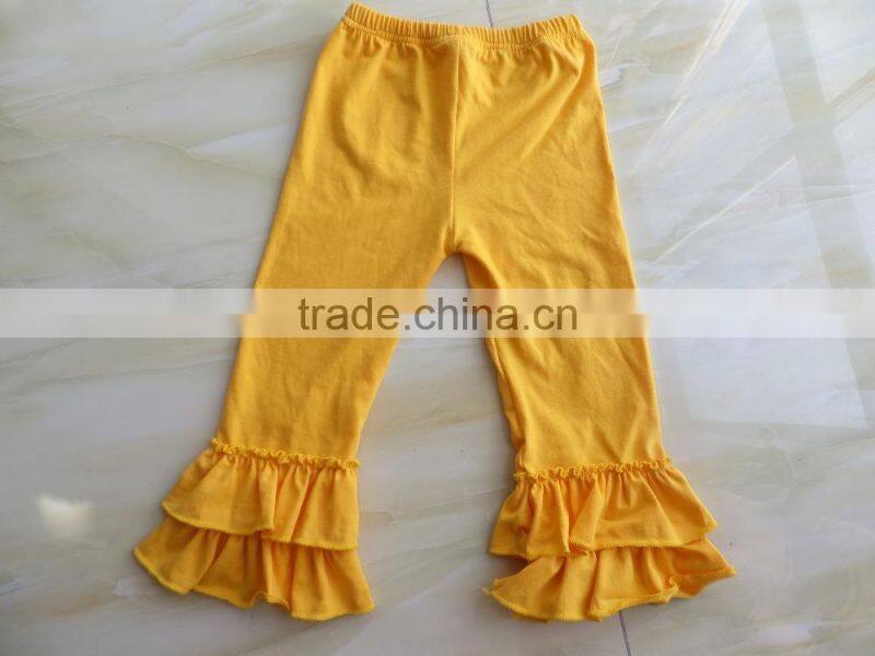 Wholesale Cotton Baby 3 pieces Spring Outfits Baby Girls Dress &Ruffle Pants Sets & Flower Headband QL-27