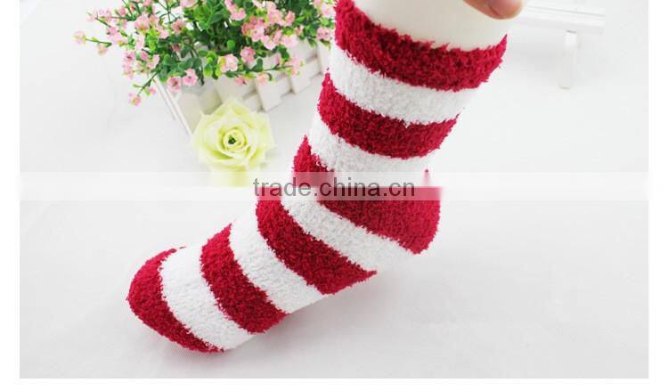 Womens sleeping polyester warm microfiber bed tube socks