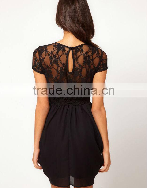 Tulip Dress With Lace Top