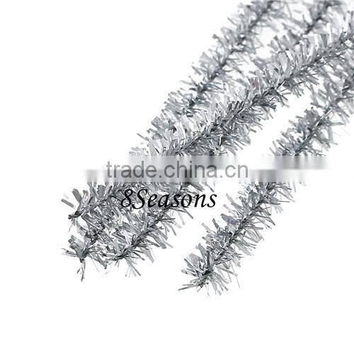 Lowest Prices Silvery Christmas Chenille Stick Pipe Cleaner Craft 30cm