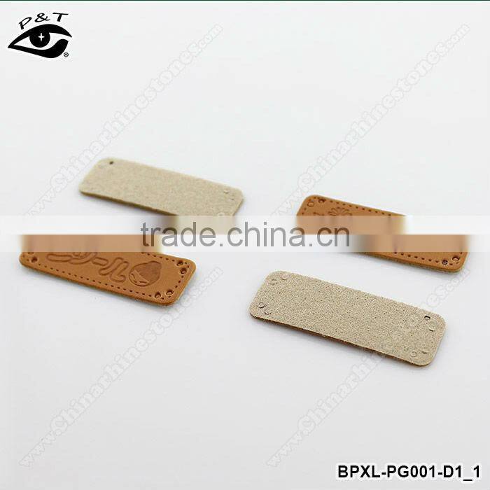 Sewing accessories rectangle shape handmade PU leather labels for jeans DIY bags handbag purse