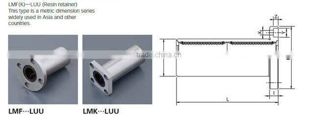 13x23x61mm Round Flange Type Linear Bearing/Bushing LMF13LUU