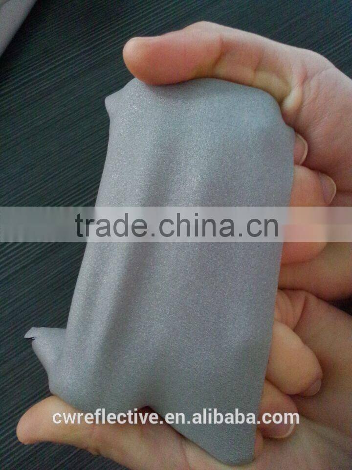 high intensity sewing on glow in the dark reflective elastic fleece fabric for garment