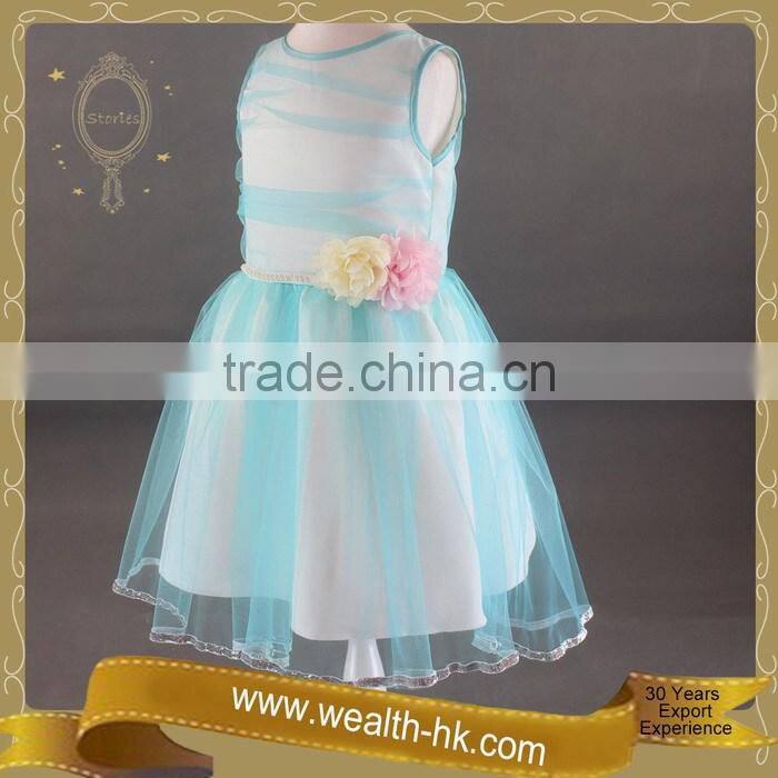 Aqua Cocktail New Year kids Girls Summer Dress