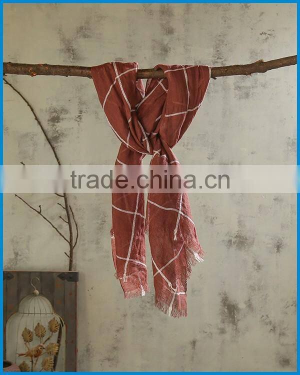 Wholesale new fashion 100% linen woman scarf