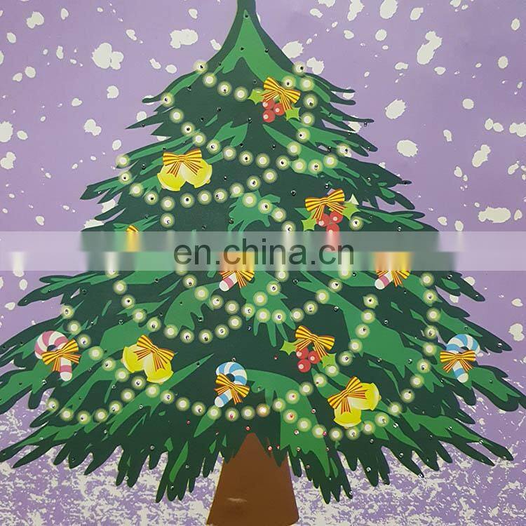 Hot selling handmade decoration custom printed paper bags with led light