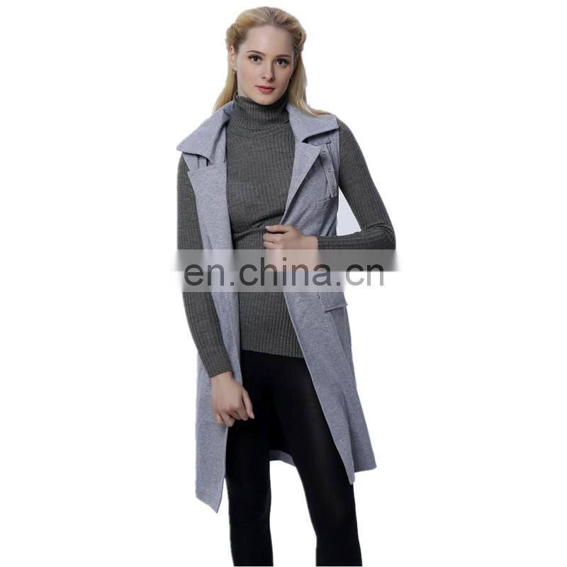 2015 Fashion longline lapel collar lady jacket,custom jacket,jacket for women